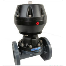 pneumatic plastic diiaphragm valve double flanged